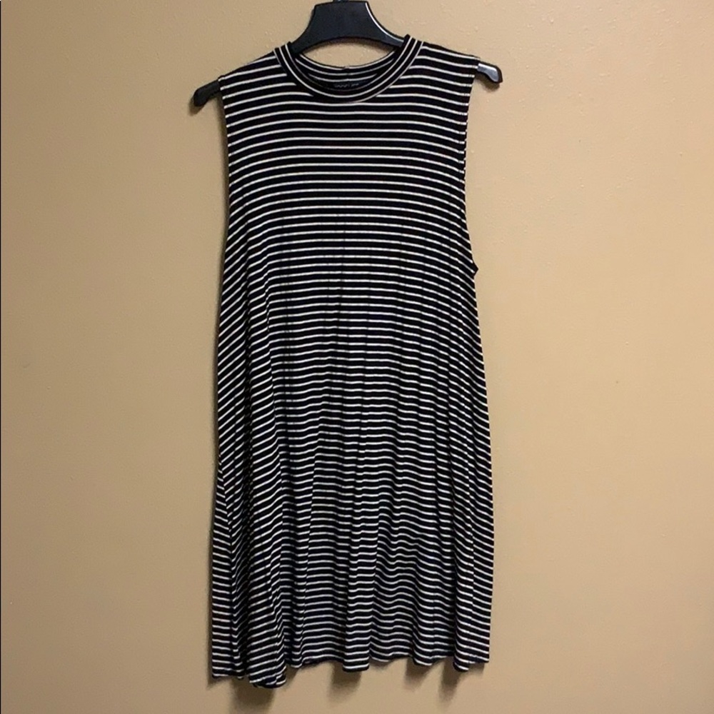 Striped knee length dress